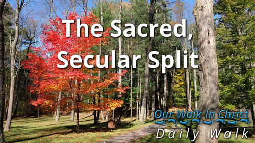 The Sacred, Secular Split | Daily Walk 17