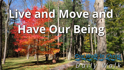 Live and Move and Have Our Being | Daily Walk 50